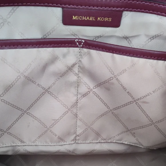 Michael Kors Brown and Burgundy Tote Bag - Picture 15 of 15